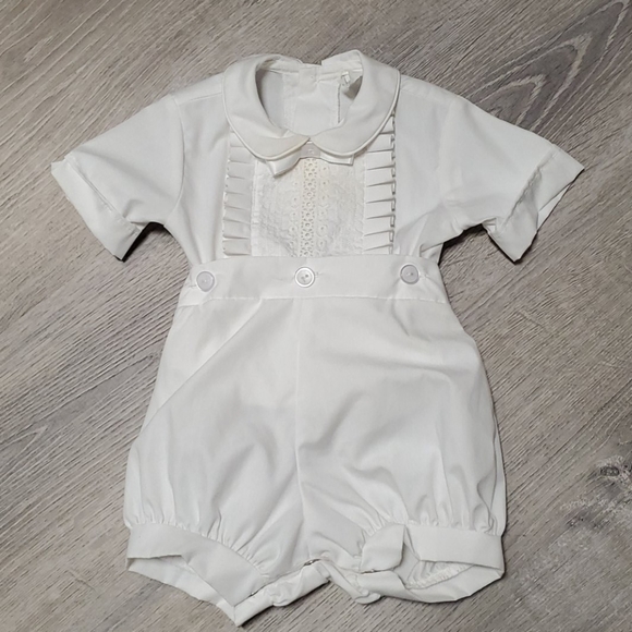 Vintage Bundle baby boys white set size 6-9 month - Picture 2 of 10